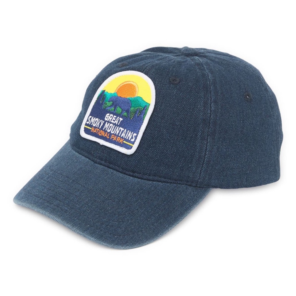 H3 SPORTSGEAR GREAT SMOKY MOUNTAINS NATIONAL PARK ADJUSTABLE CAP BLUE DENIM